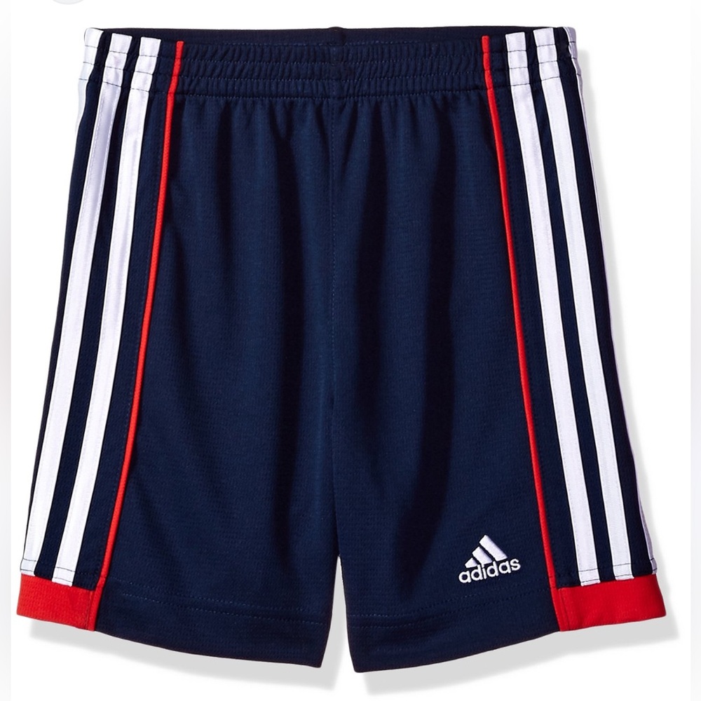 Adidas Boys Basketball Shorts Size Large (18/20).  Blue Red White